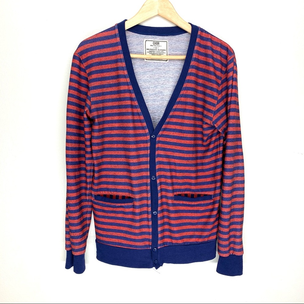 Chor Striped Cardigan With Pockets Size S